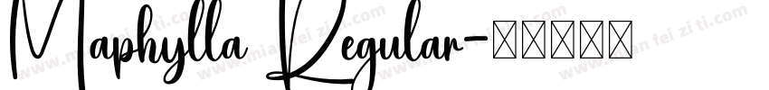 Maphylla Regular字体转换